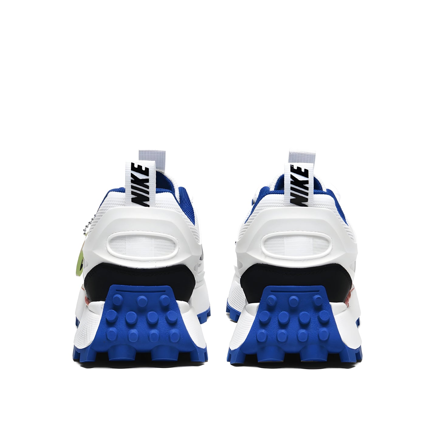 Nike Bailleli in white, red, blue, and black.