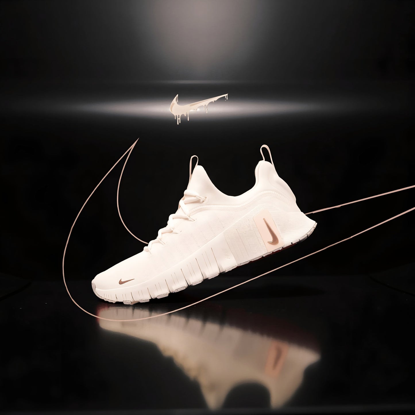Nike Free Metcon 6 women's shoes in Ivory/Guava Ice/Sail/Metallic Red Bronze.