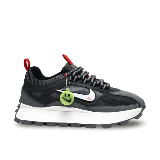 Nike Bailleli in black, gray, white, and red.