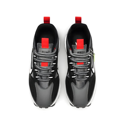 Nike Bailleli in black, gray, white, and red.