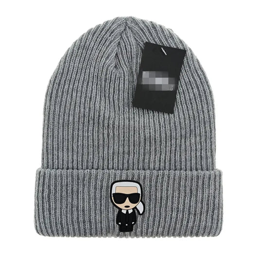 Karl Lagerfeld Karl Ikonik beanie in gray.