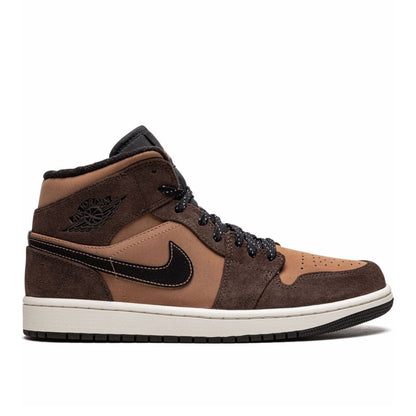 Air Jordan 1 Mid SE Dark Chocolate.