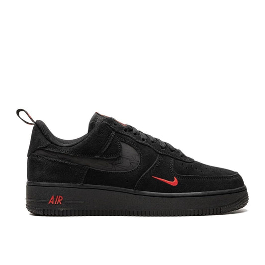Nike Air Force 1 '07 LV8, Black/Black-Light Crimson.