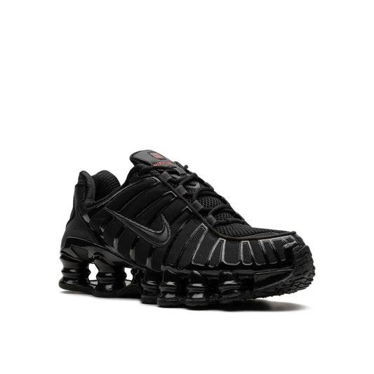 Nike Shox TL in Black and Max Orange.