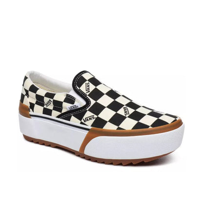 Vans Checkerboard Slip-On Stacked, Multi/True White.