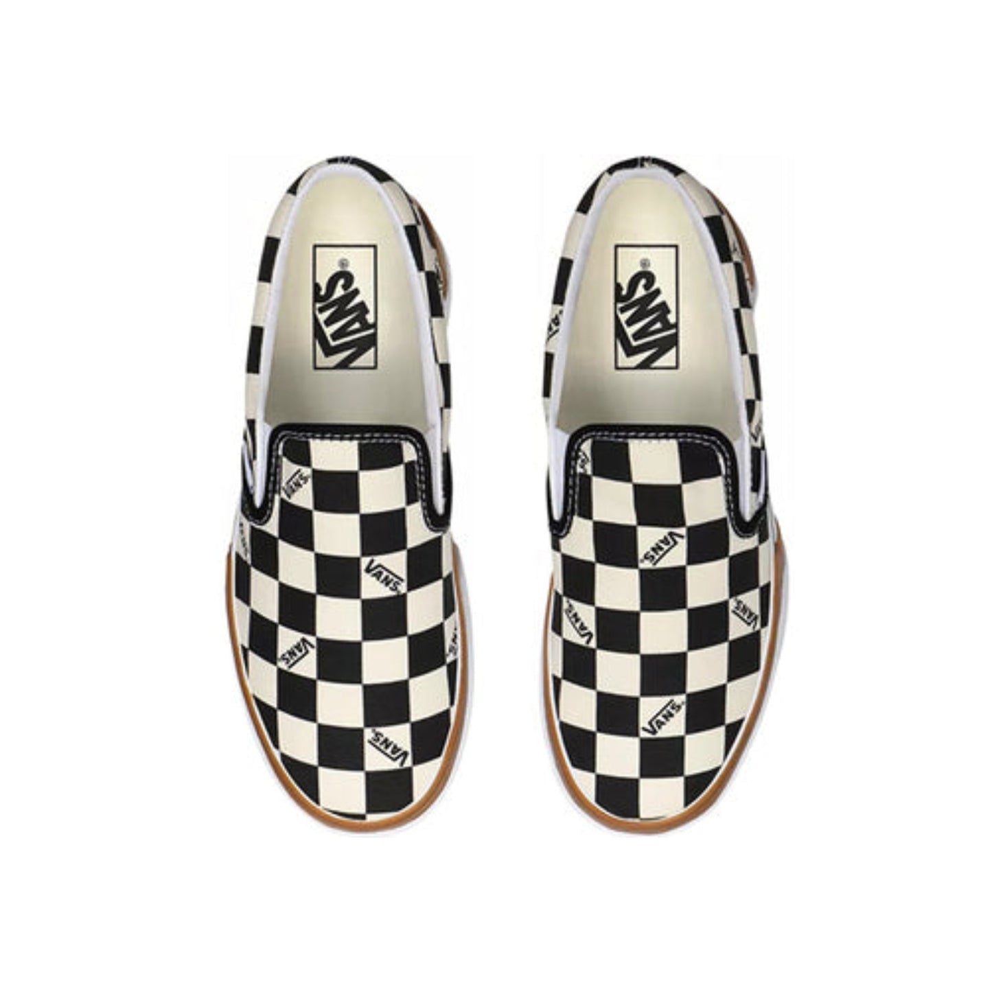 Vans Checkerboard Slip-On Stacked, Multi/True White.