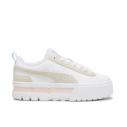 Puma Mayze Mix Sneakers in White/Alpine Snow.