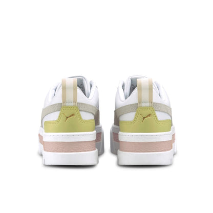 Puma Mayze Mix Sneakers in White/Alpine Snow.