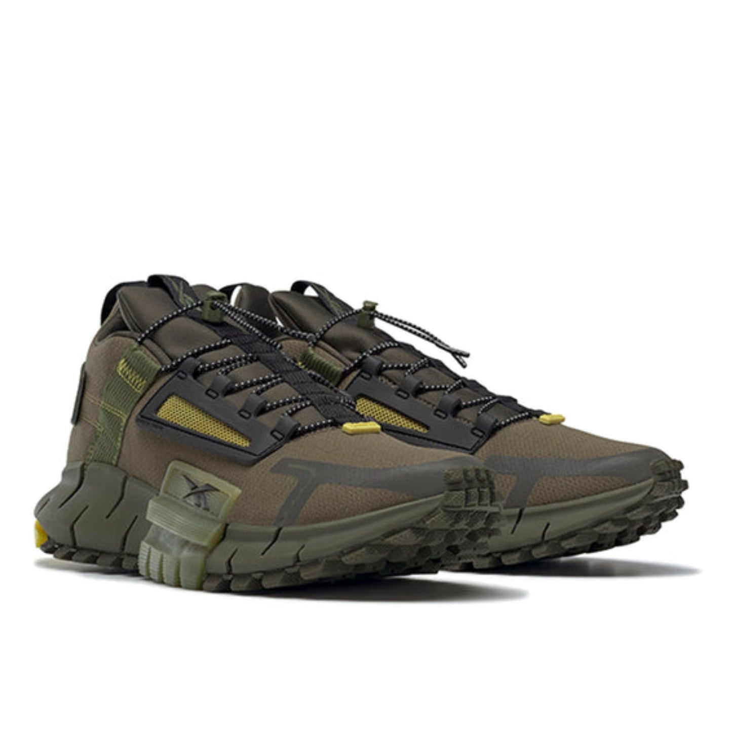 Reebok Zig Kinetica Edge in Army Green.