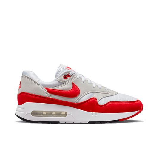 Nike Air Max 1 '86 Big Bubble in White/University Red/Neutral Grey.