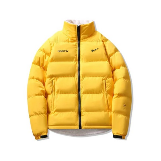 Nike NOCTA Puffer Jacket in Yellow, a Drake collaboration.