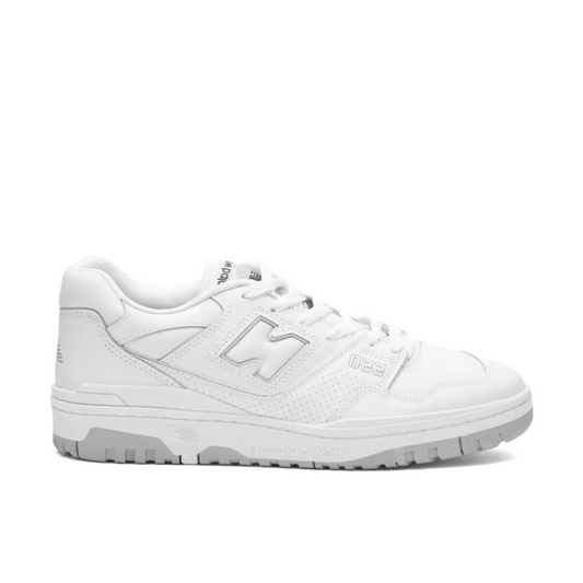 New Balance 550 in grey and white.