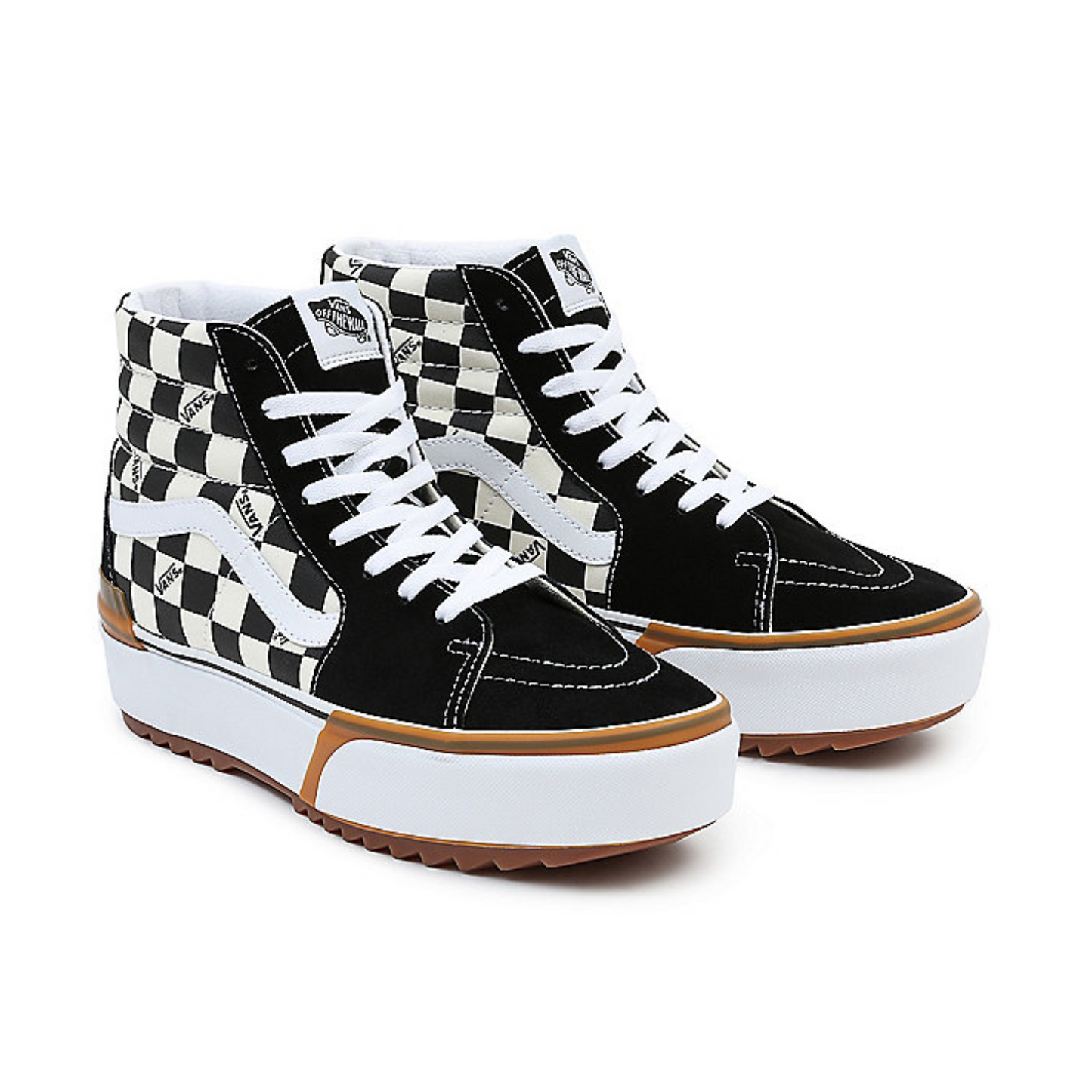 Vans SK8-Hi Stacked Checkerboard, Multi/True White.