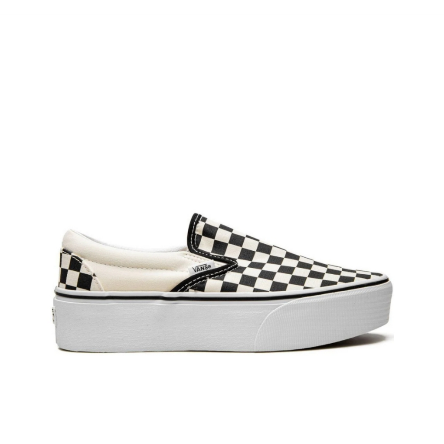 Vans Stackform Checkerboard Slip-Ons.