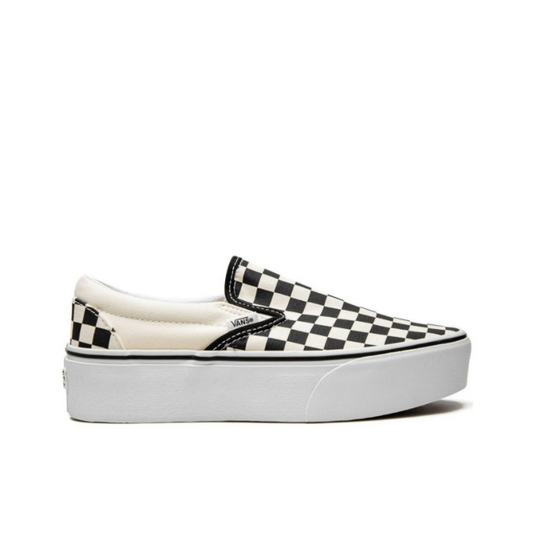 Vans Stackform Checkerboard Slip-Ons.