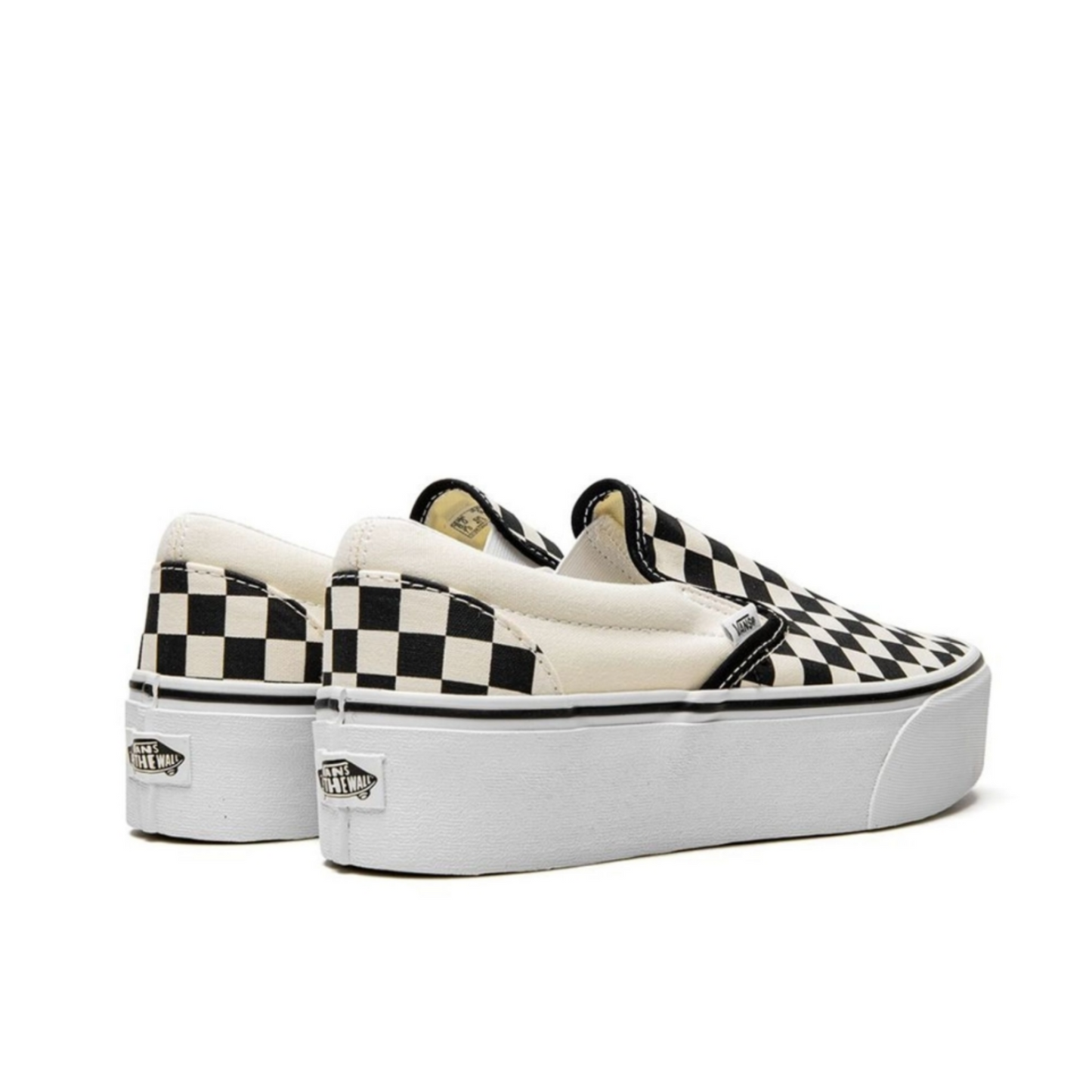 Vans Stackform Checkerboard Slip-Ons.