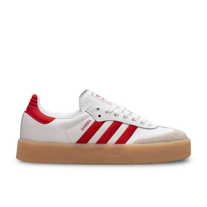 Adidas Samba Rose, White/Red colorway.