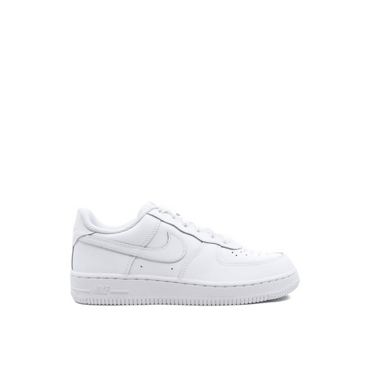 Nike Air Force 1s for kids, white.